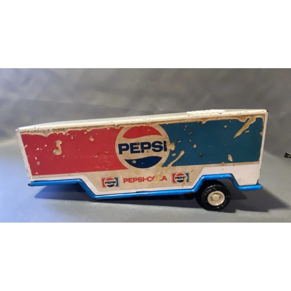 Buddy L Pepsi Toy Trailer Kids OS White Fair Pressed Steel Vintage Semi Truck